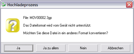 Wie lädt man Dateien von einem Mobiltelefon auf iPod hoch? Schritt 4
