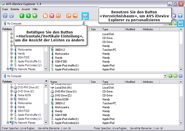 Wie lädt man Dateien von einem Mobiltelefon auf iPod hoch? Schritt 2