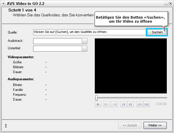 Wie konvertiert man Video und lädt es auf ein Handgerät hoch? Schritt 2