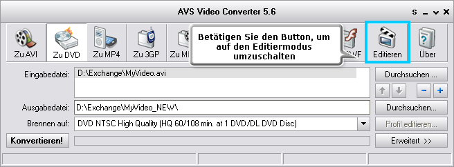 Wie konvertiert man Video in DVD und erstellt eigenes DVD-Menü? Schritt 4