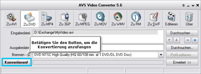 Wie konvertiert man Video in DVD und erstellt eigenes DVD-Menü? Schritt 5