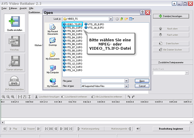 Wie erstellt man ein Menü für Ihre DVD mit AVS Video ReMaker? Schritt 2