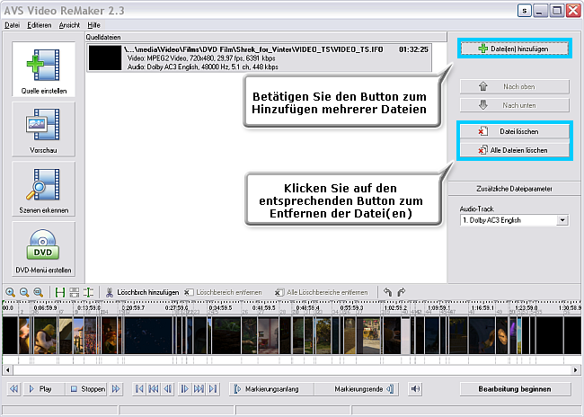 Wie erstellt man ein Menü für Ihre DVD mit AVS Video ReMaker? Schritt 2