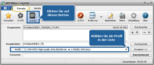 Wie konvertiert man ein PAL-Video ins NTSC-Farbsystem? Schritt 3