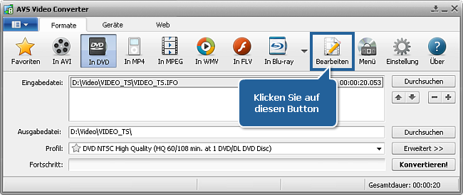 Wie exportiert man das Audio aus einer Videodatei? Schritt 4