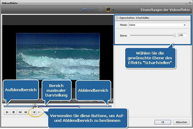 Wie stellt man verschwommenes Video mit dem AVS Video Editor wiederher? Schritt 3