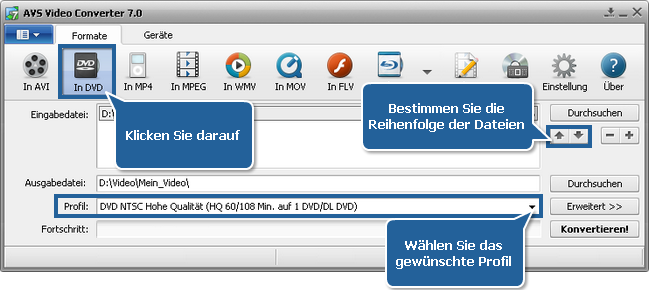 Wie beschreibt man Filme auf DVD, VCD, SVCD? Schritt 3