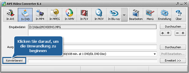 Wie beschreibt man Filme auf DVD, VCD, SVCD? Schritt 6