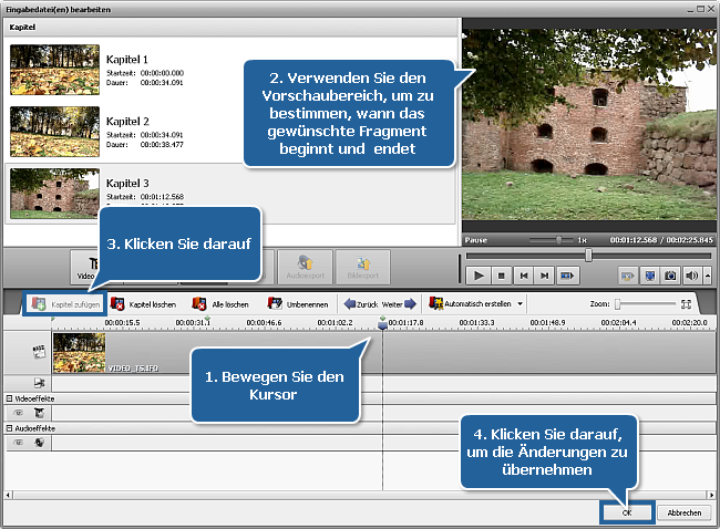Wie wandelt man Heim-DVD-Episoden in einzelne Dateien um? Schritt 5
