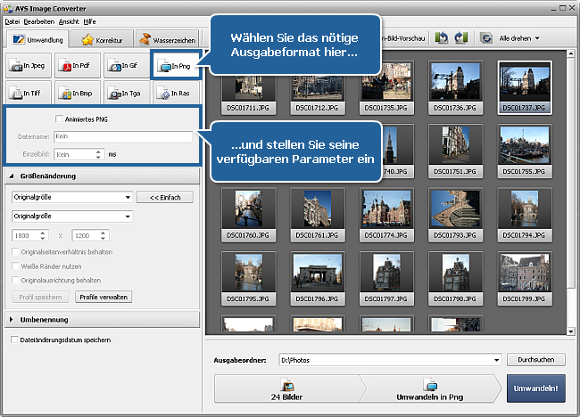 Wie kann man Bilder umwandeln? Schritt 3