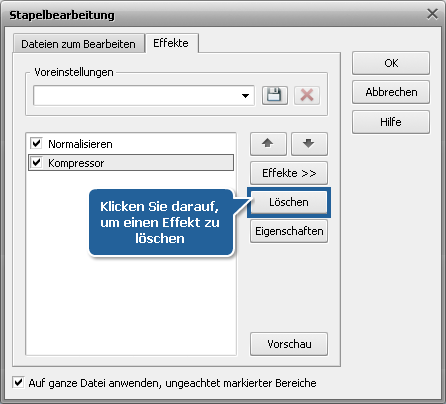 Wie normalisiert man das Tonniveau in mehreren Audiotracks? Schritt 3