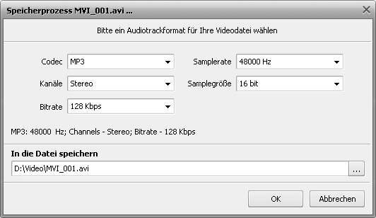 Wie bearbeitet man den Audiotrack Ihrer Heimvideodatei? Schritt 5