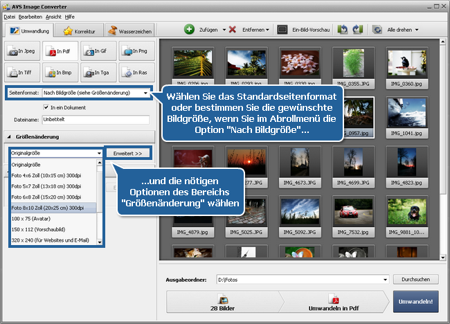 Wie kann man Bilder ins PDF-Format umwandeln? Schritt 3
