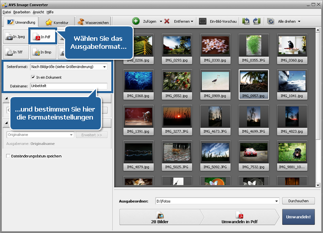 Wie kann man Bilder ins PDF-Format umwandeln? Schritt 3