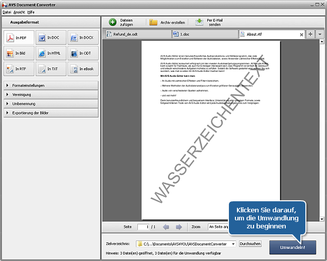 Wie kann man DOC/DOCX-Dateien ins PDF-Format umwandeln? Schritt 7