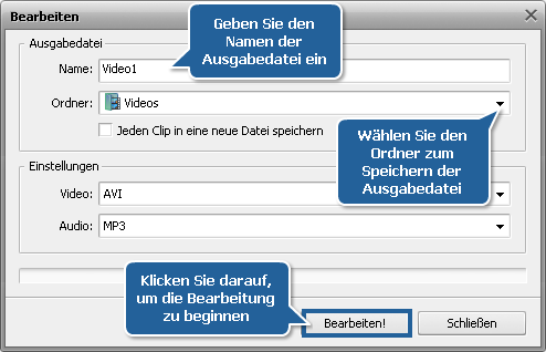 Wie schneidet man ungewünschte Szenen ohne erneute Umwandlung aus? Schritt 5