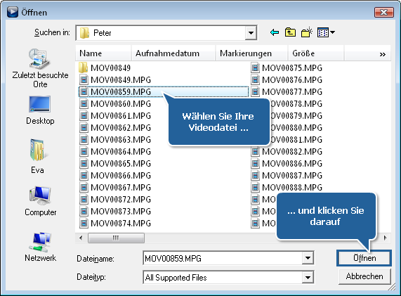 Wie spielt man Videodateien mit dem AVS Media Player ab? Schritt 2