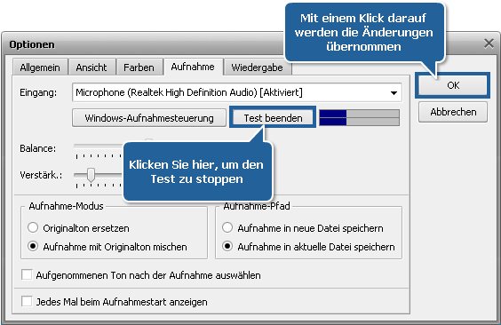 Wie zeichnet man den Ton von einem Mikrofon auf? Schritt 3