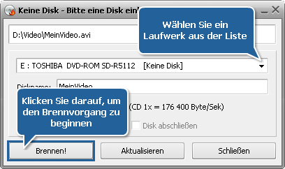 Wie erstellt man eine MPEG-4-kompatible CD (DivX oder Xvid)? Schritt 6