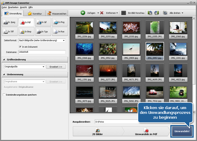 Wie kann man Bilder ins PDF-Format umwandeln? Schritt 6