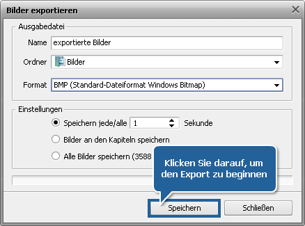 Wie exportiert man Bilder aus einer Videodatei? Schritt 7