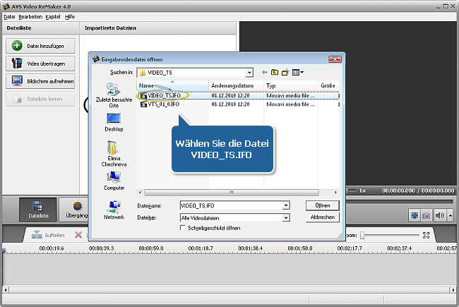 Wie erstellt man ein Diskmenü mit dem AVS Video ReMaker? Schritt 2