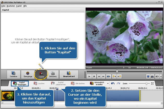 Wie erstellt man ein Diskmenü mit dem AVS Video ReMaker? Schritt 4