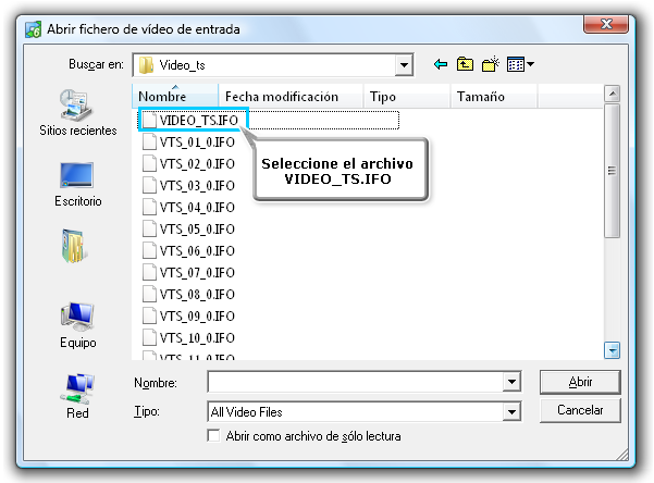 ¿Cómo pasar un DVD a formato MP4 para Sony PSP? Paso 2