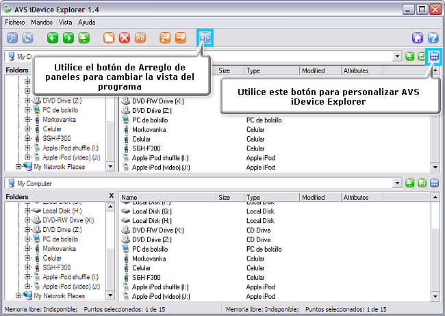 ¿Cómo entrecambiar ficheros entre dos iPods? Paso 2