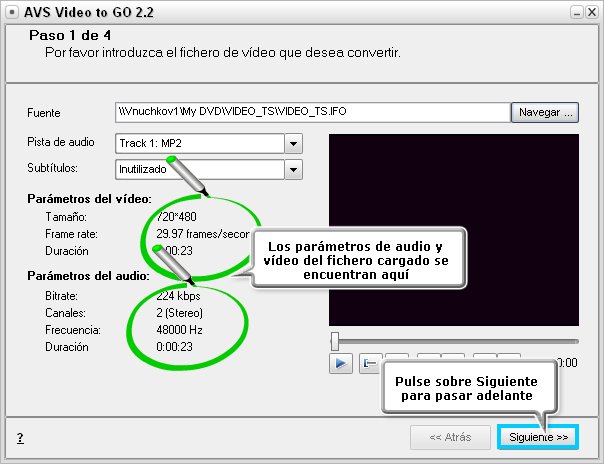 ¿Cómo convertir vídeo y transferirlo en un dispositivo portátil? Paso 2