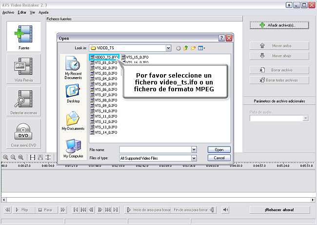 ¿Cómo crear un menú para su película DVD utilizando AVS Video ReMaker? Paso 2