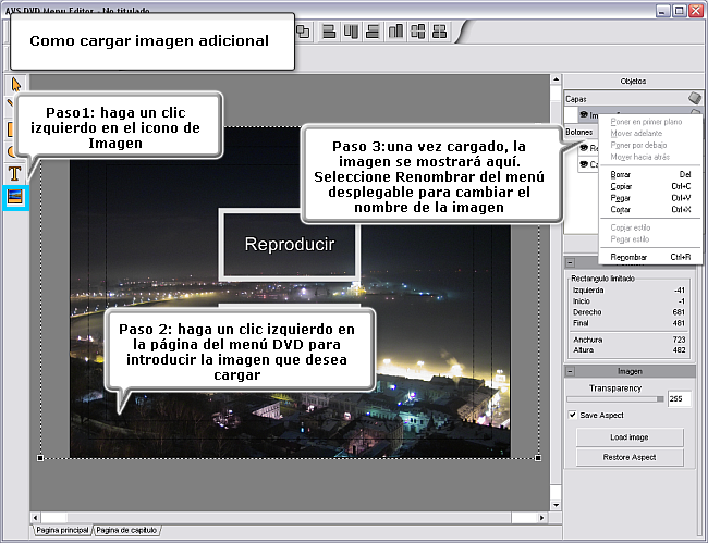 ¿Cómo crear un menú para su película DVD utilizando AVS Video ReMaker? Paso 3