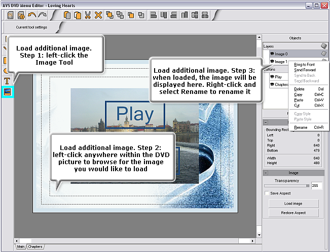 ¿Cómo crear un menú para su película DVD utilizando AVS Video ReMaker? Paso 5