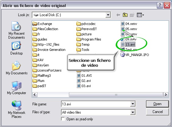Como crear vídeo para una página web. Paso 2