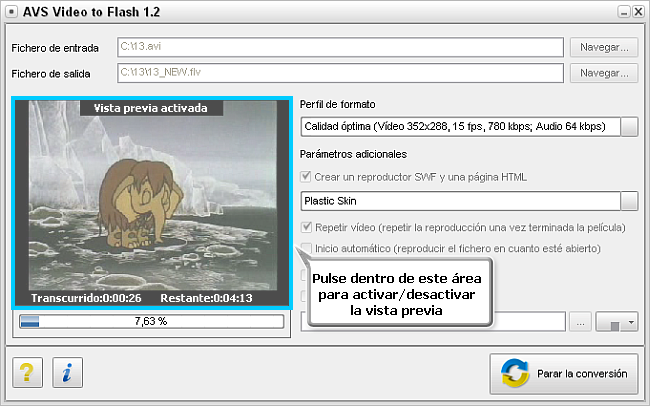 Como crear vídeo para una página web. Paso 6