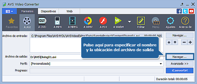 ¿Cómo reducir el tamaño del archivo de entrada con AVS Video Converter? Paso 6