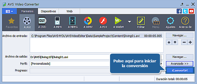 ¿Cómo reducir el tamaño del archivo de entrada con AVS Video Converter? Paso 7