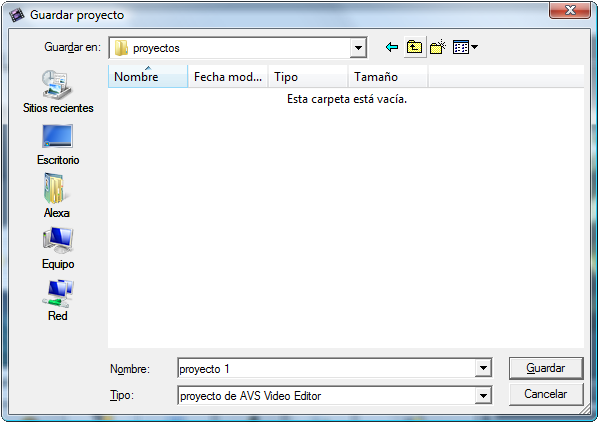 ¿Cómo guardar proyectos y películas en AVS Video Editor? Paso 1