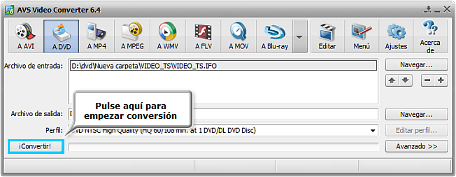 ¿Cómo grabar películas en discos DVD, VCD, SVCD? Paso 6