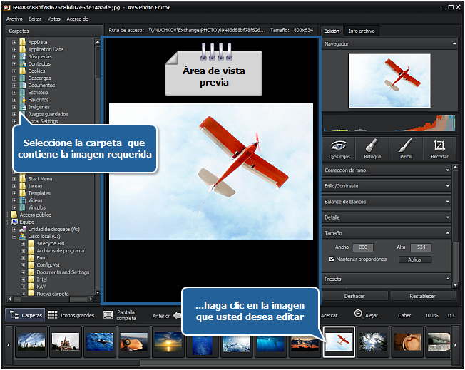 ¿Cómo clonar partes de una imagen usando la herramienta Retoque? paso 2
