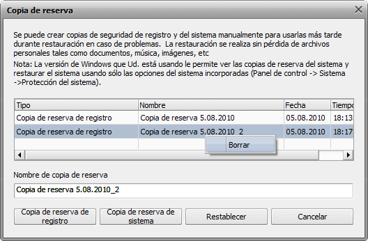 ¿Cómo hacer una copia de reserva y restablecer el registro con AVS Registry Cleaner? Paso 4
