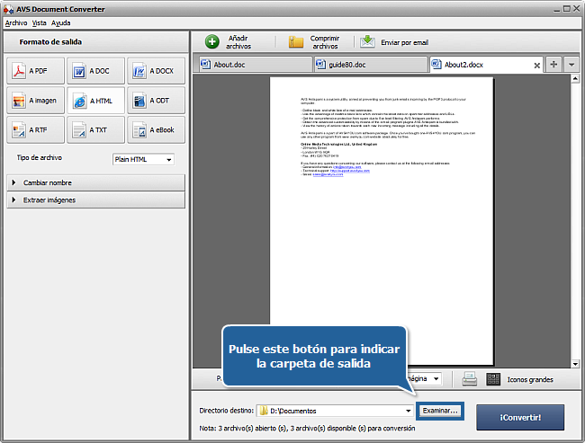 ¿Cómo convertir documentos al formato HTML? Paso 5