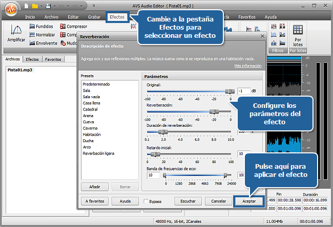 ¿Cómo editar los canales por separado con AVS Audio Editor? Paso 5