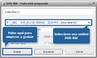 ¿Cómo convertir de AVI a DVD? Paso 8