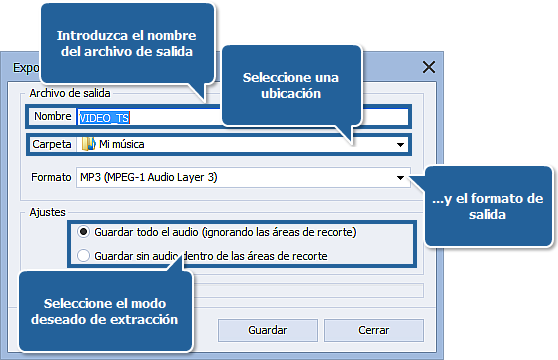 ¿Cómo extraer audio de un archivo de vídeo? Paso 5