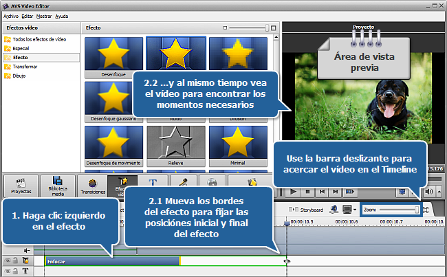 ¿Cómo restaurar vídeo desenfocado con AVS Video Editor? Paso 2