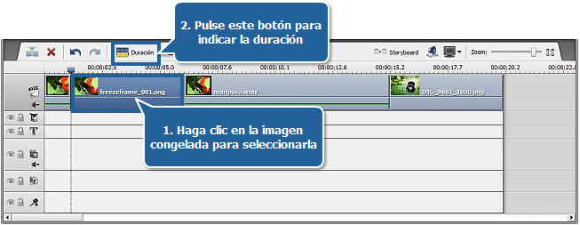 ¿Cómo congelar un fotograma en su vídeo? Paso 2