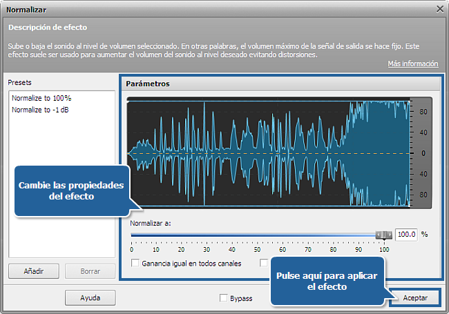 How to normalize volume level for a group of audio tracks? Step 3