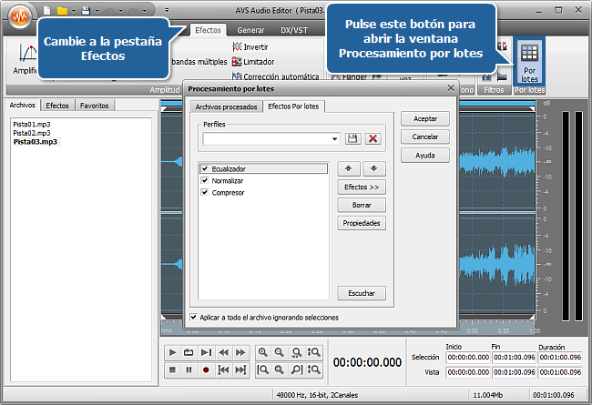 ¿Cómo normalizar el nivel de volumen para un grupo de pistas de audio? Paso 3