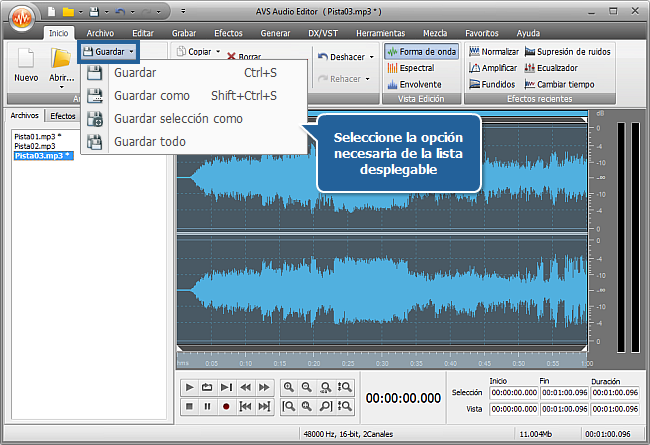 ¿Cómo normalizar el nivel de volumen para un grupo de pistas de audio? Paso 5